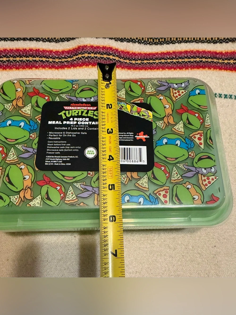 Teenage Mutant Ninja Turtles Green Lunchbox & Meal prep Containers NEW
